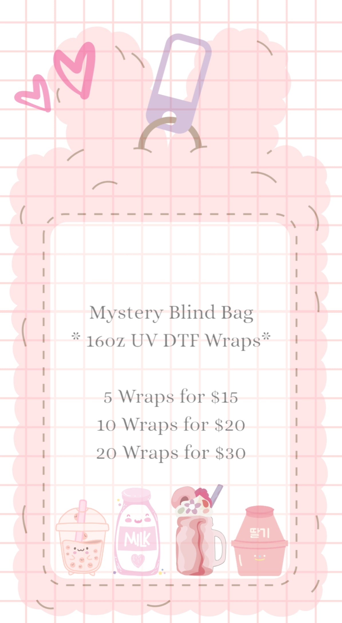 Mystery Packs - 16oz UV DTF Wraps - Ready to Apply