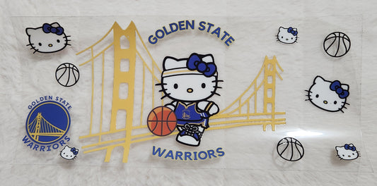 16oz UV DTF Wrap - Ready to Apply - Hello Kitty -  Dubnation - Bay Area - Golden State Warriors - NBA
