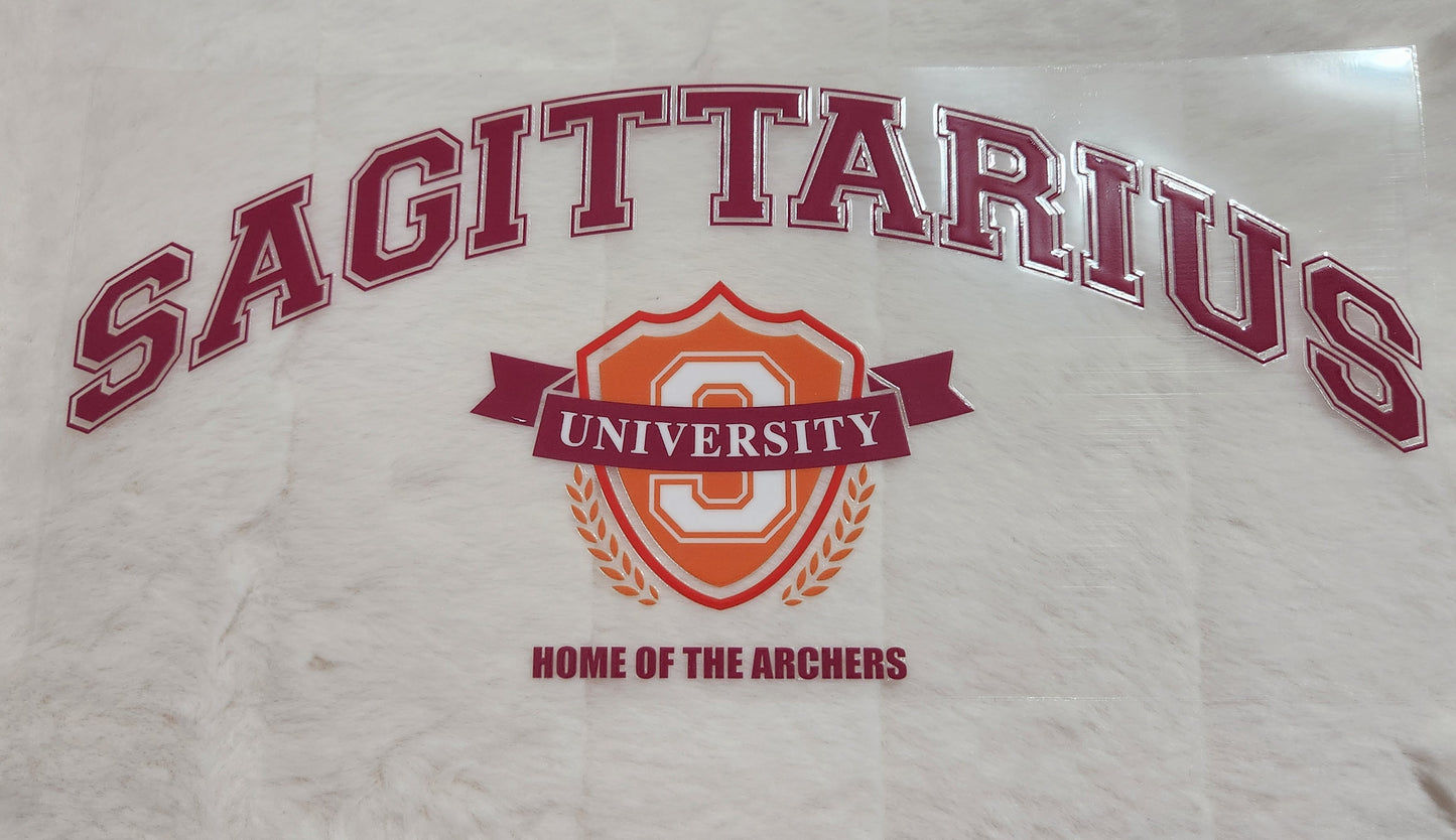16oz Zodiac University UV DTF Decals