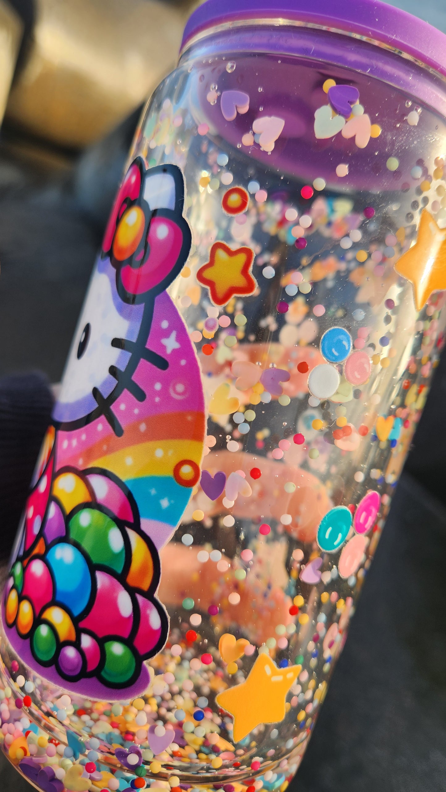 Boba Hello Kitty 16oz Snowglobe Tumbler - Ready To Ship.