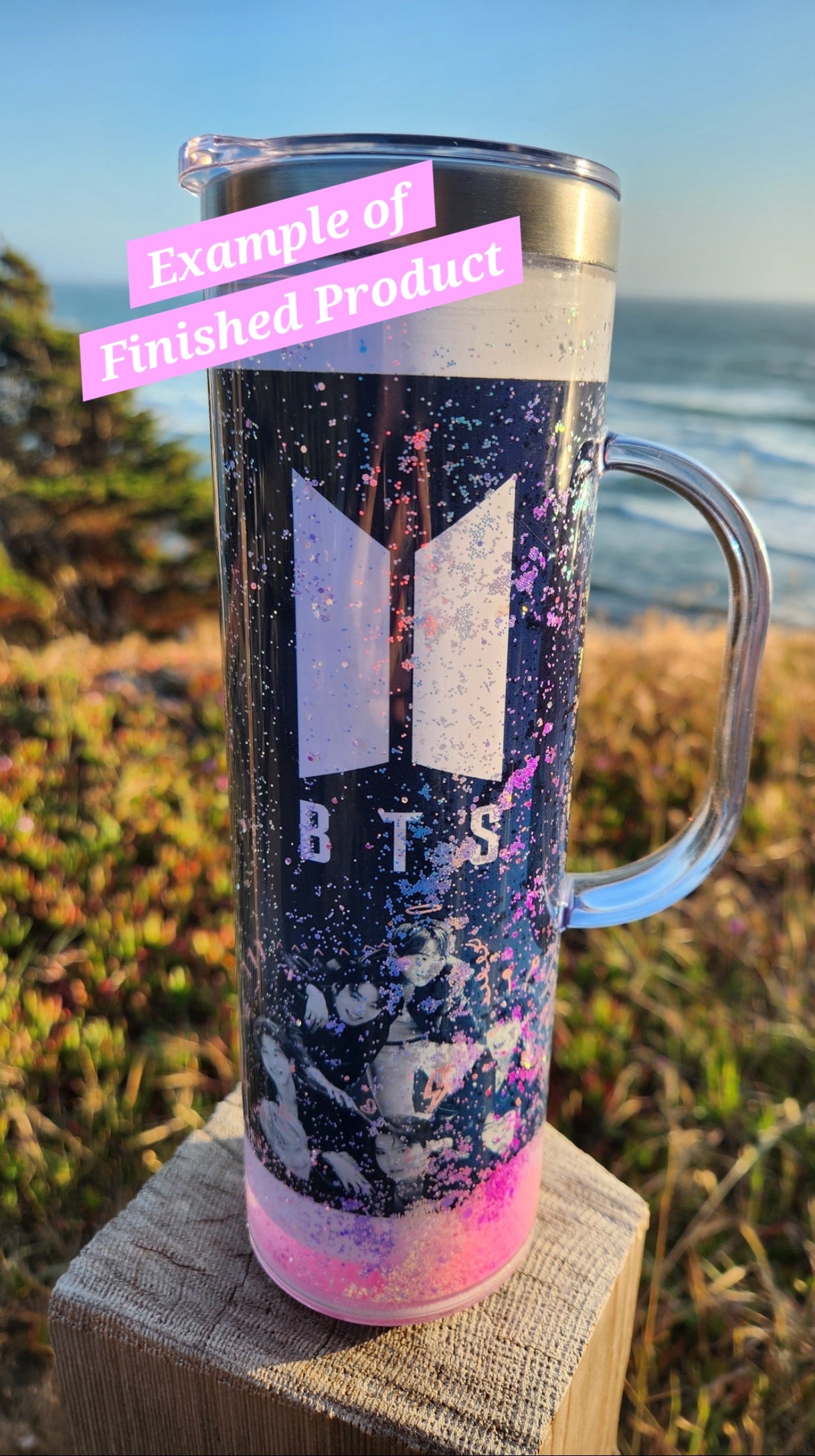 20oz Tall Stainless Steel - Sublimation Snowglobe Tumbler